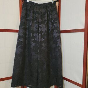Black Lace Custom Made Wide-Leg Pants